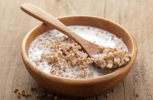 Buckwheat fragment with Kefir